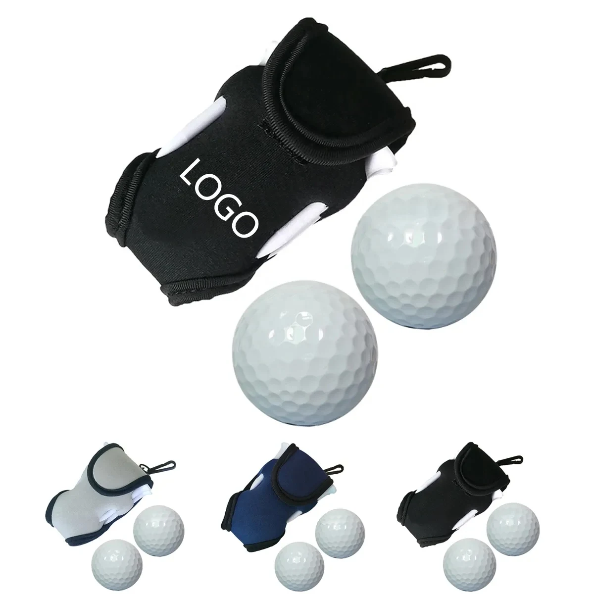 Golf Carry Bag Holder with Ball and Tee 1