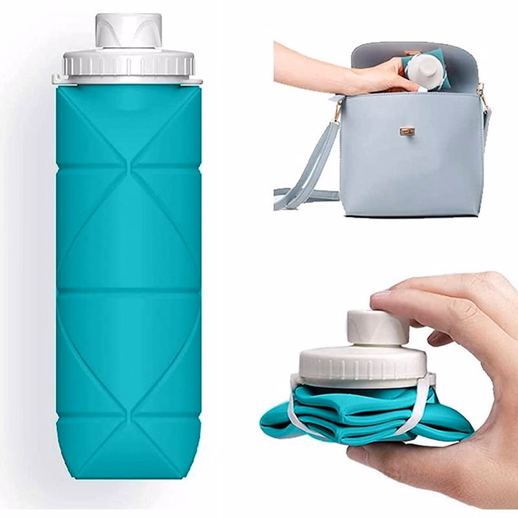 600ML Folding Silicone Water Bottle