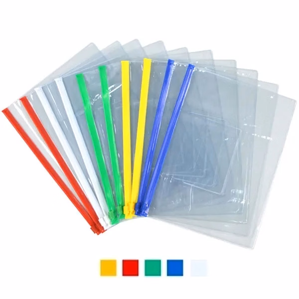 A5 Size Clear PVC Zipper Bag