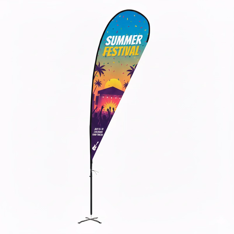 Flex Blade® LX Teardrop Banner with Pole, Double-Sided - 17.5' Event Flag