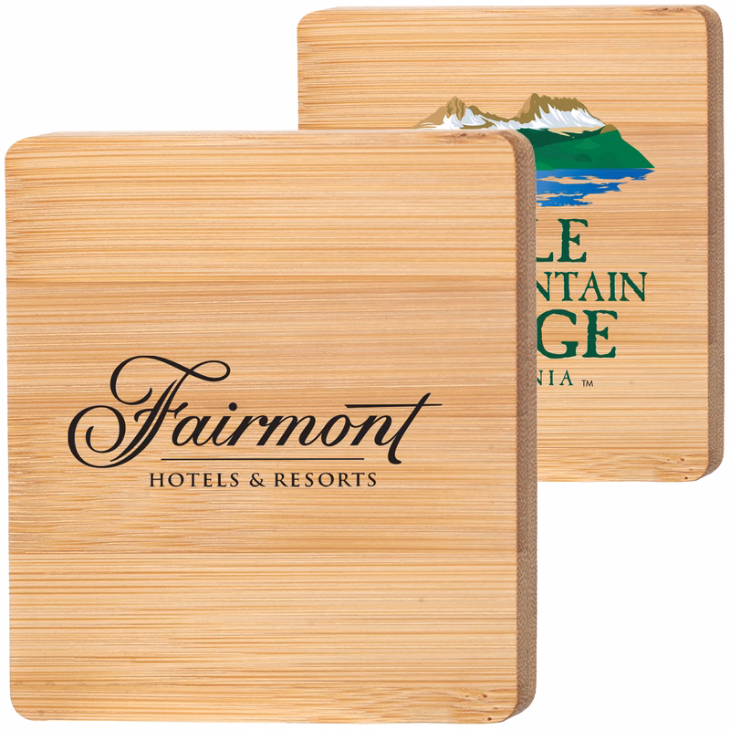 Bamboo Coaster W/ Built-in Bottle Opener