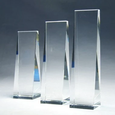 Up-Right Standing Crystal Trophy - Med Size 1