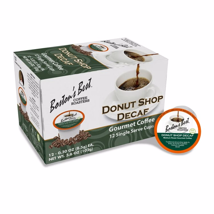 Donut Shop Blend Decaf Coffee Pods - 12 Single Serves/Box
