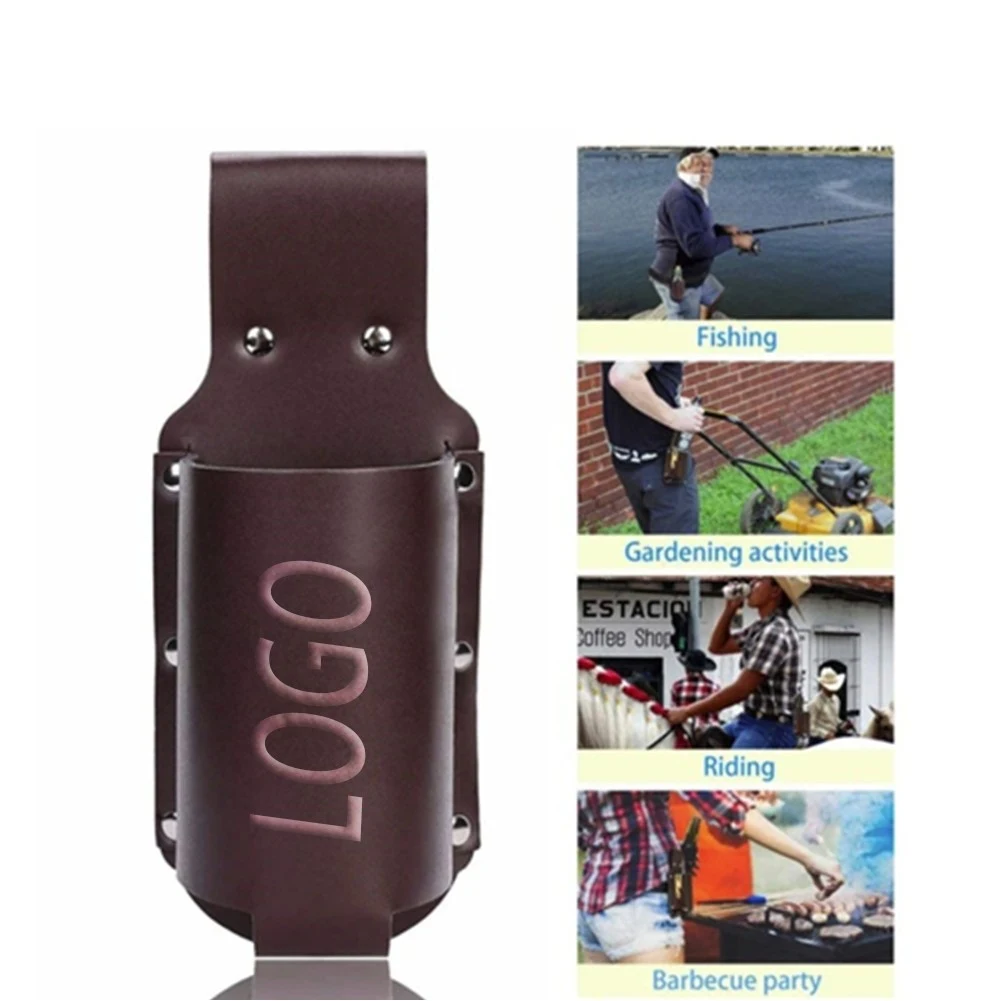 Leather Beer Holster Bottle Holder 1