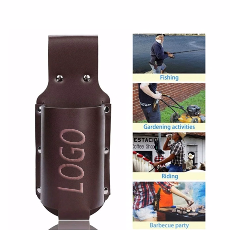 Leather Beer Holster Bottle Holder