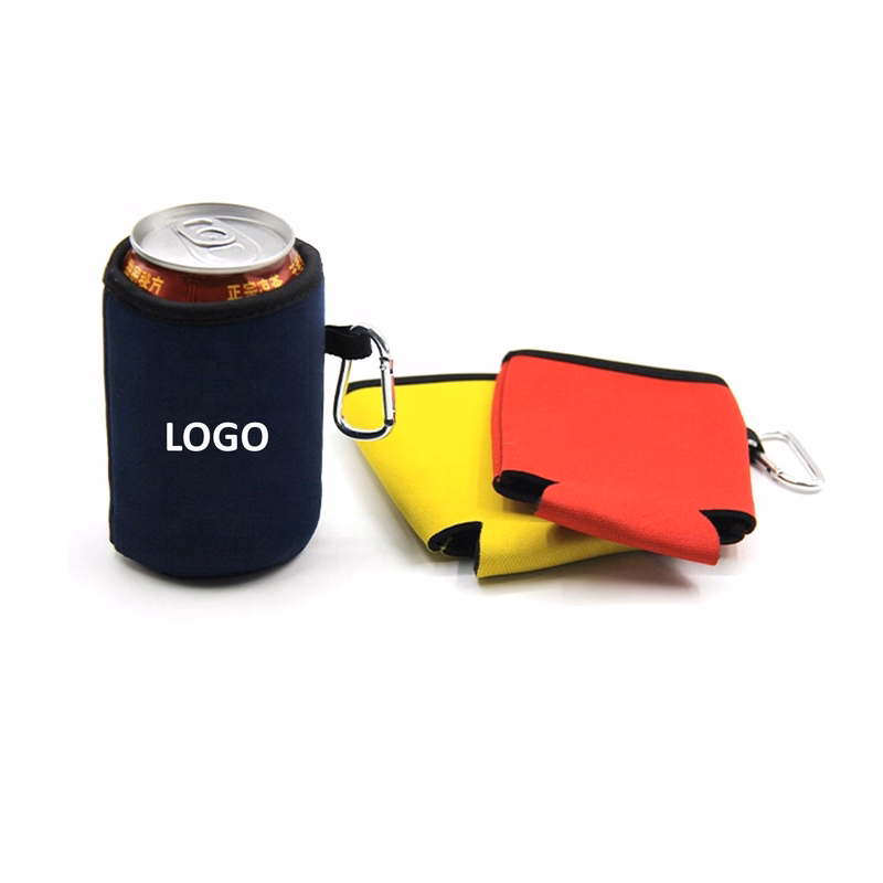 Collapsible Can Kooler With Carabiner
