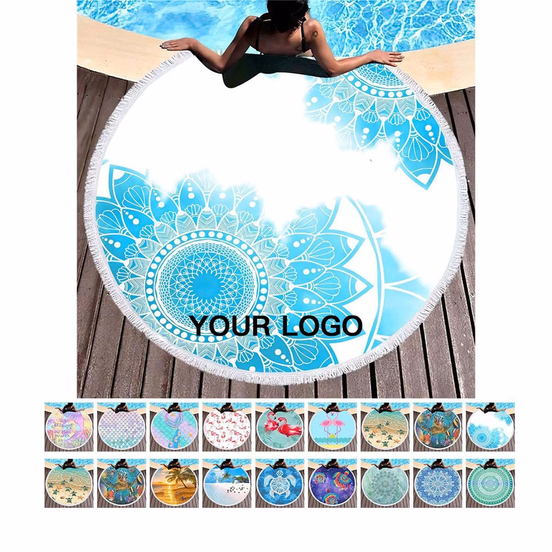 Lightweight Round Microfiber Towel for Summer Activities