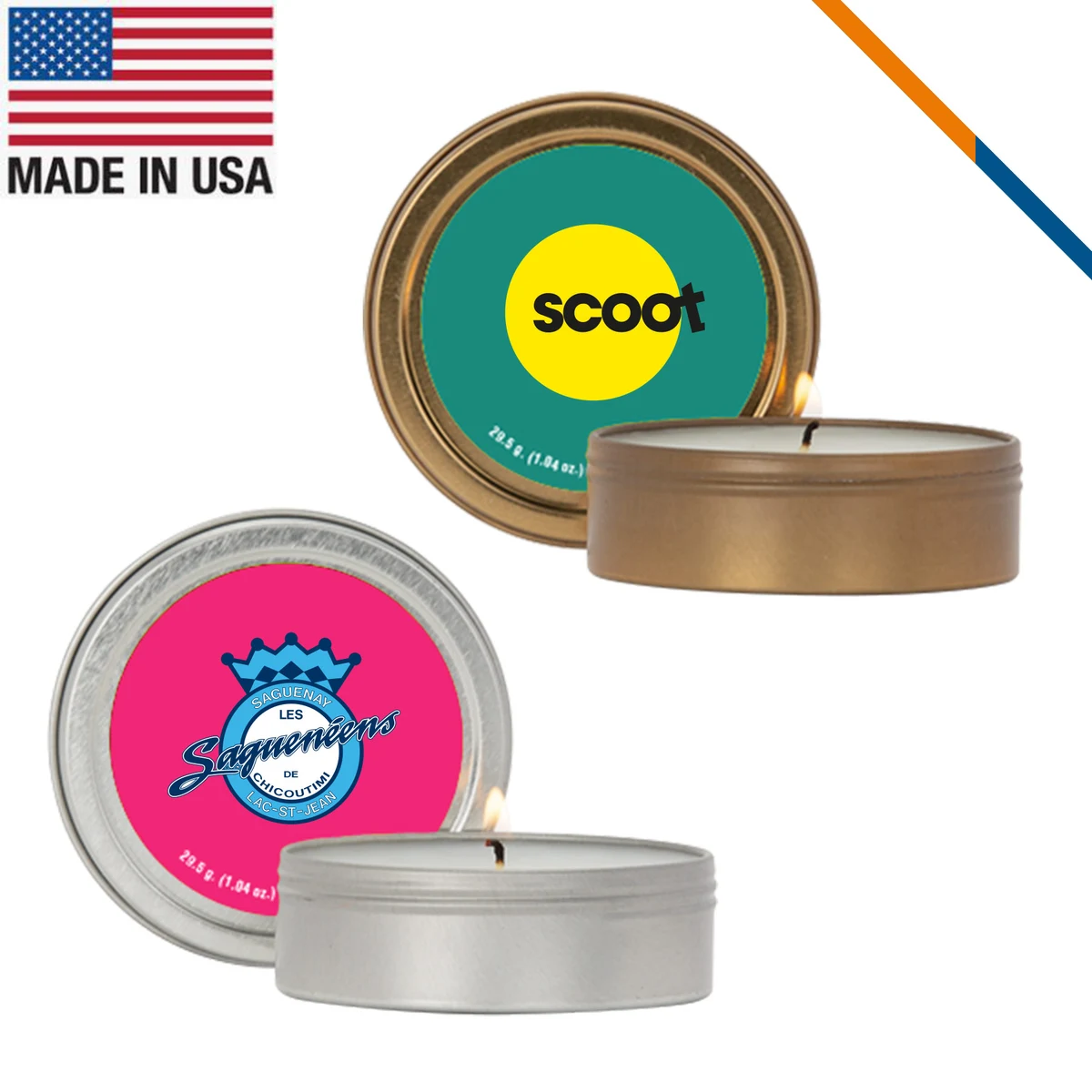 Glowi Scented Candle In Screw-Top Metal Tin - 2 OZ. 1