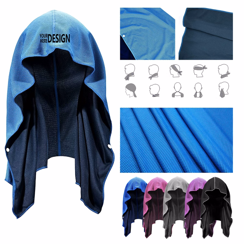 Slip-Resistant Buttoned Head Towel