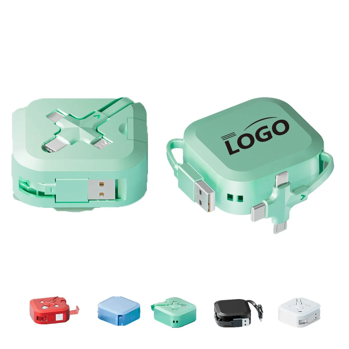 Foldable 3-In-1 Fast Charging Cable With Holder 1