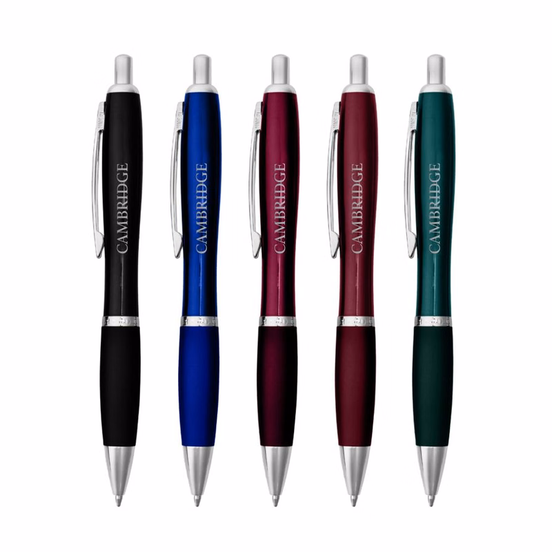 Union Printed - Promotional - Remarkable - Metal Silver Click Pen with 1-Color Logo