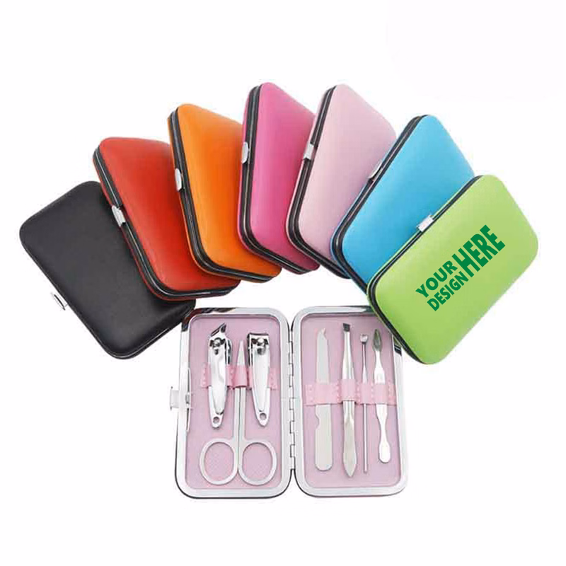 MOQ 50 7-Piece Manicure Kit Candy Color Nail Clippers Custom Logo
