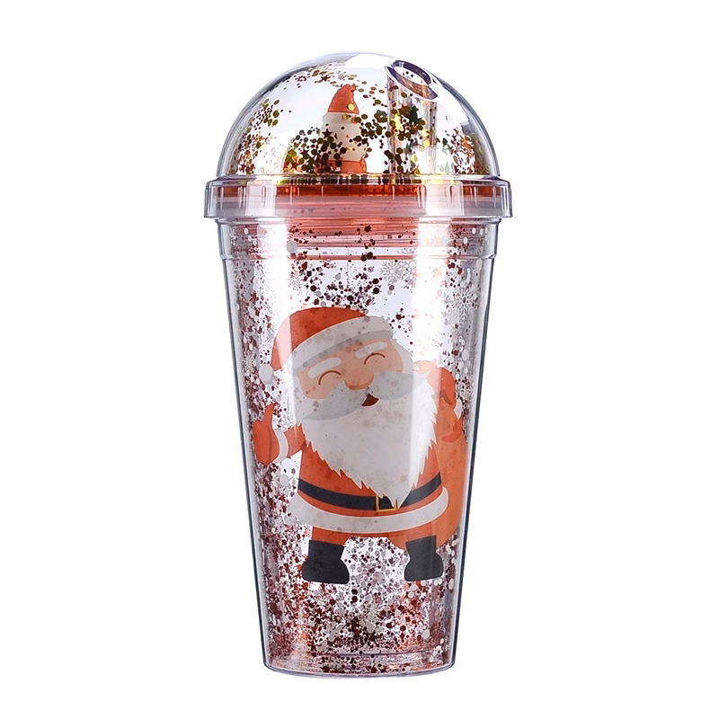 Custom Transparent Christmas Straw Tumbler
