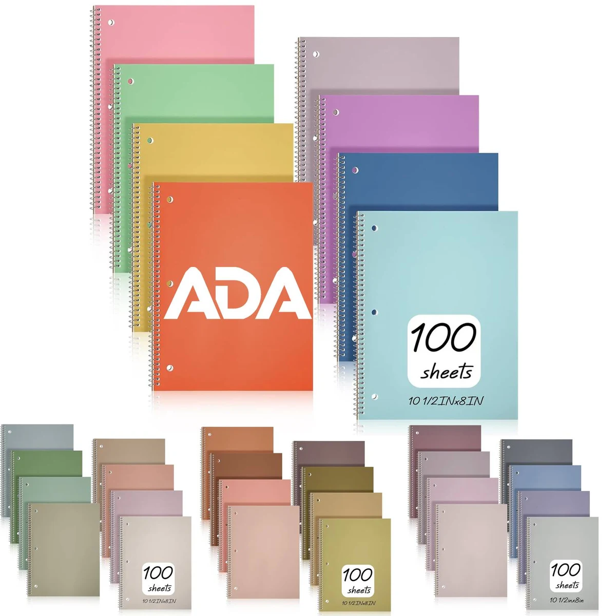 8Pcs Tearable Spiral Notebook Set 1
