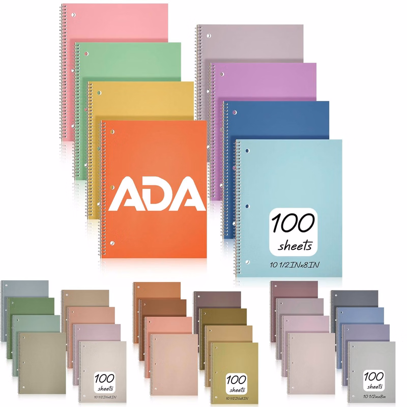 8Pcs Tearable Spiral Notebook Set