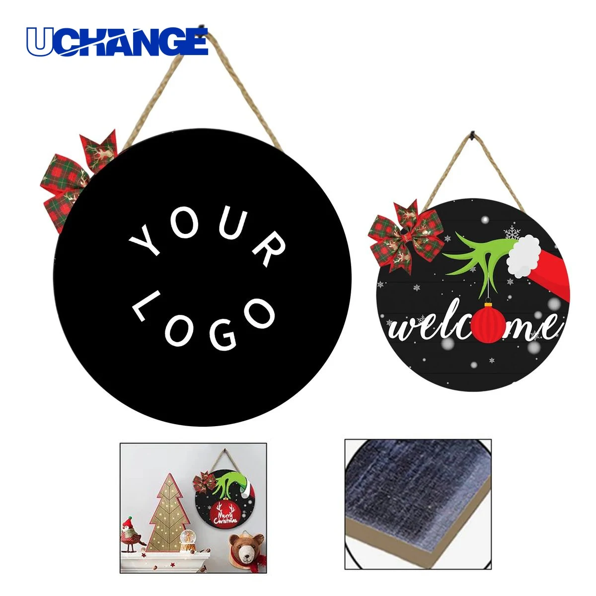 Wooden Welcome Plaque Sign for Seasonal Decorations 1