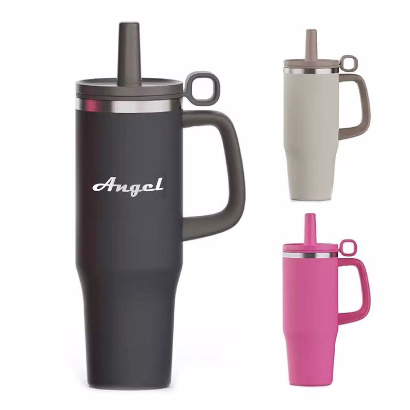 40oz Tumbler with Straw Lid and Handle