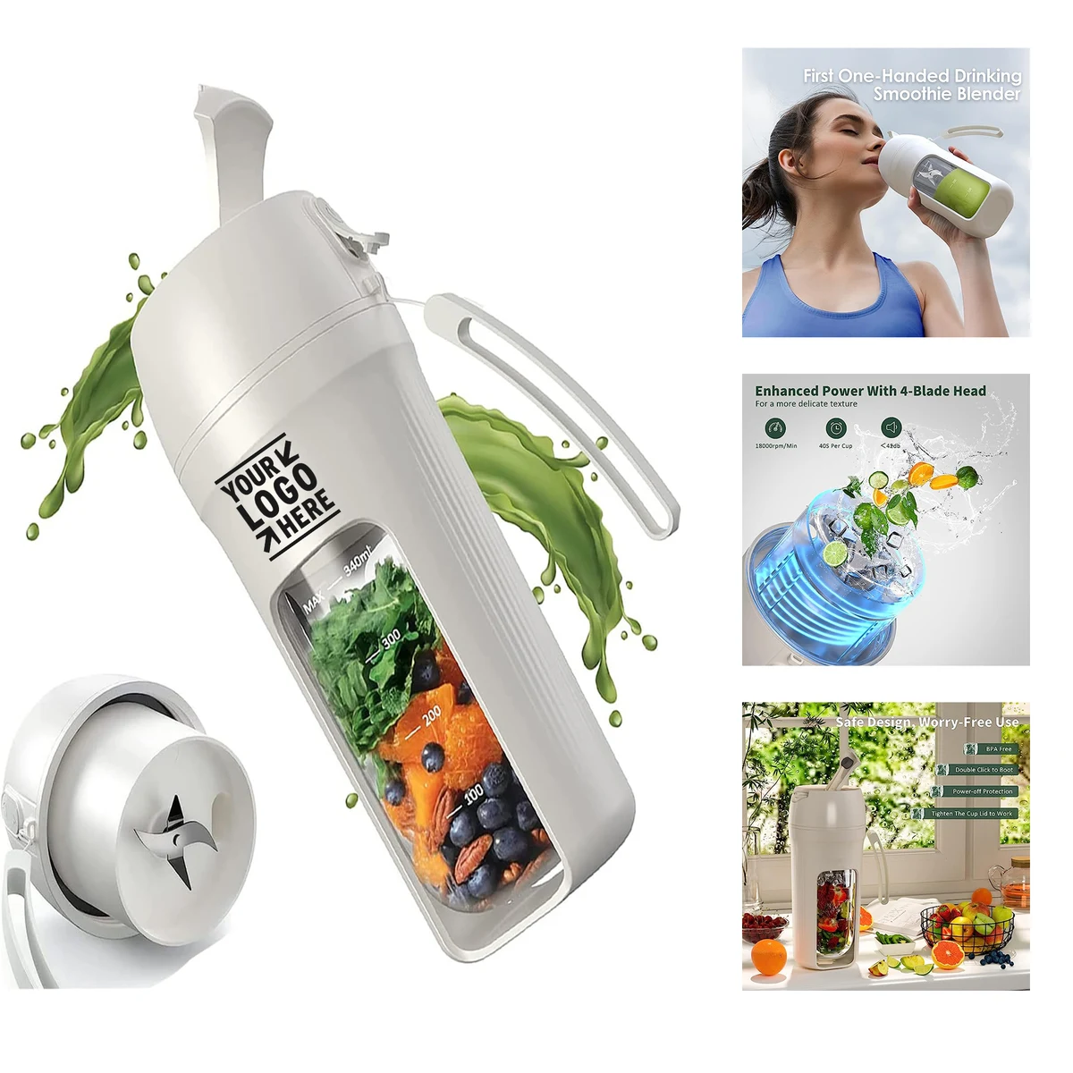 12 oz Personal Blender with Rechargeable USB 1