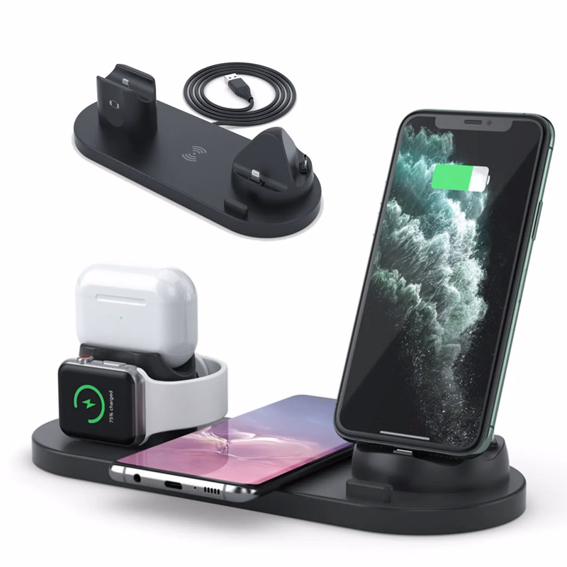 6 In 1 Mobile Wireless Charging Station