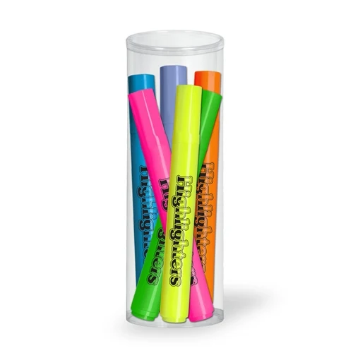Broadline Fluorescent Highlighter - 6 Pack Tube Set - USA Union Made 1