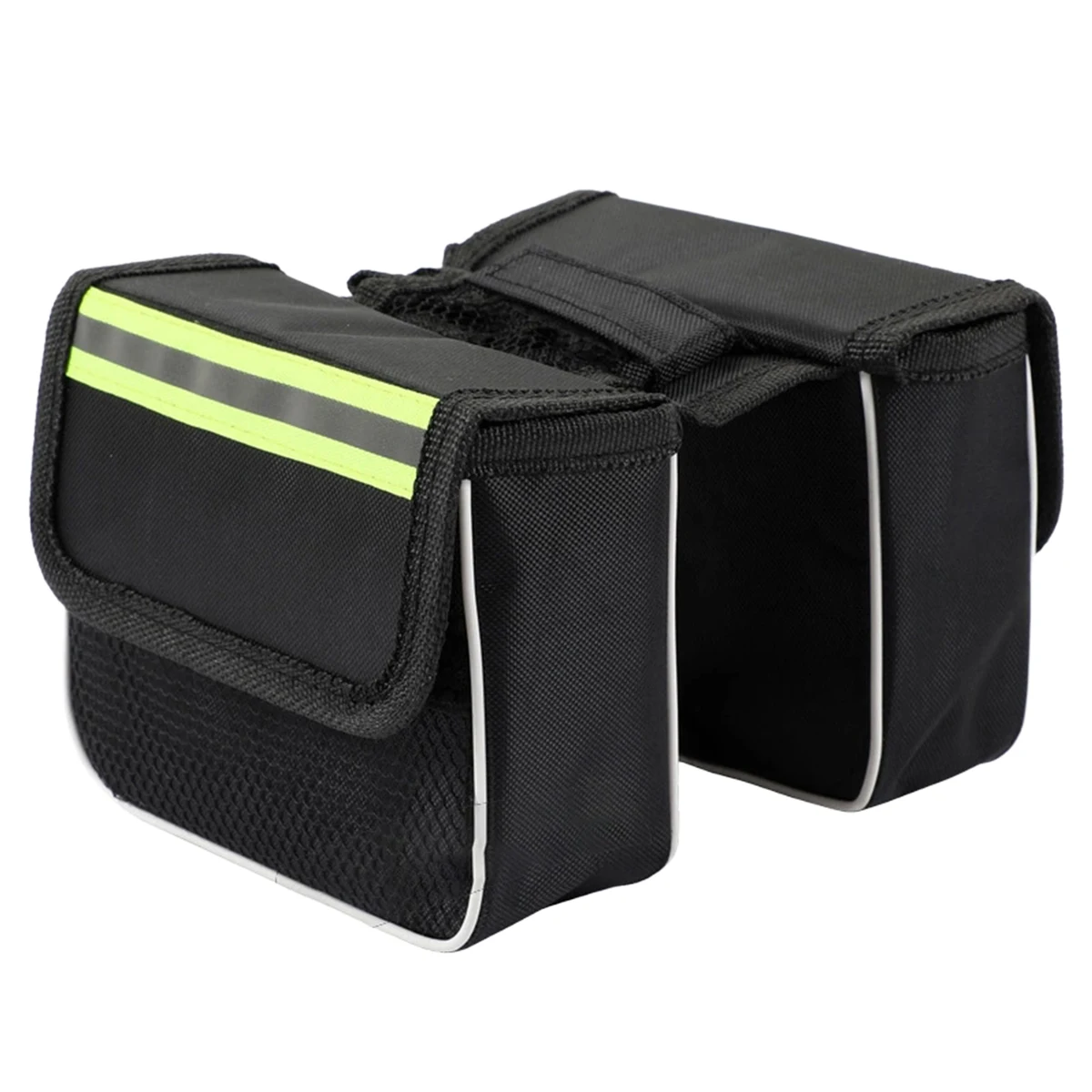 Hard Shell Bike Top Tube Bag, 3-in-1 Easy Install Large Capacity Bicycle Saddle Bag. 1