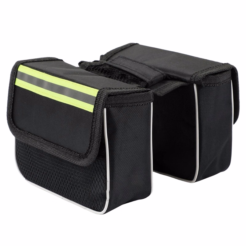 Hard Shell Bike Top Tube Bag, 3-in-1 Easy Install Large Capacity Bicycle Saddle Bag.