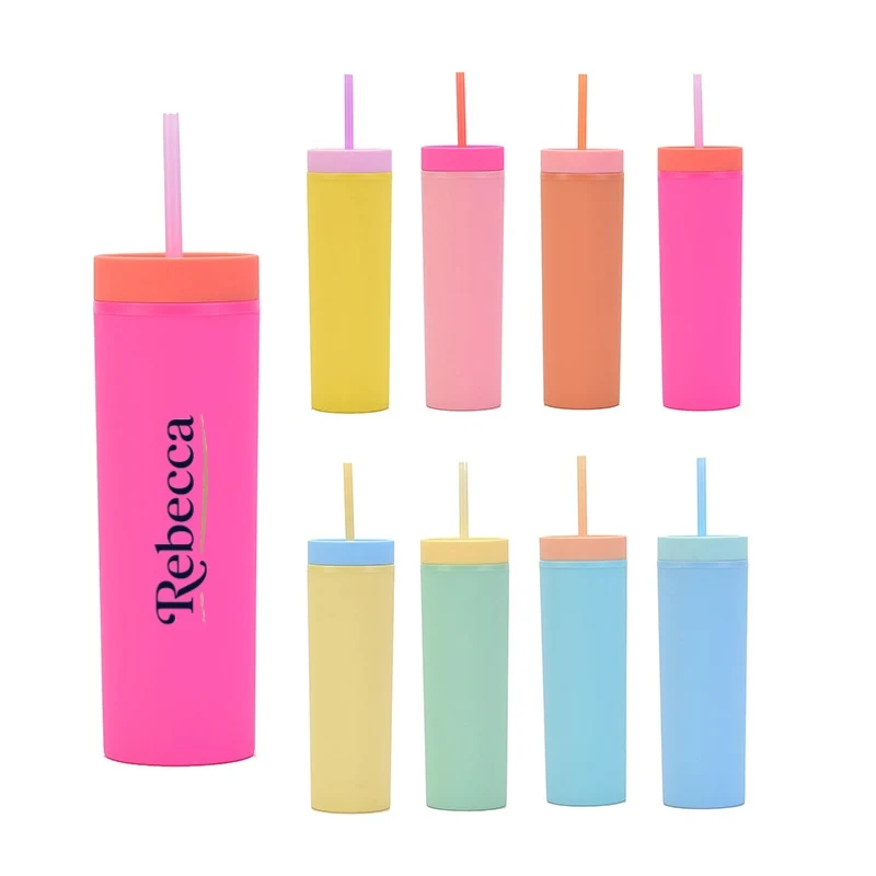 Customized straight silicone straw cup 1