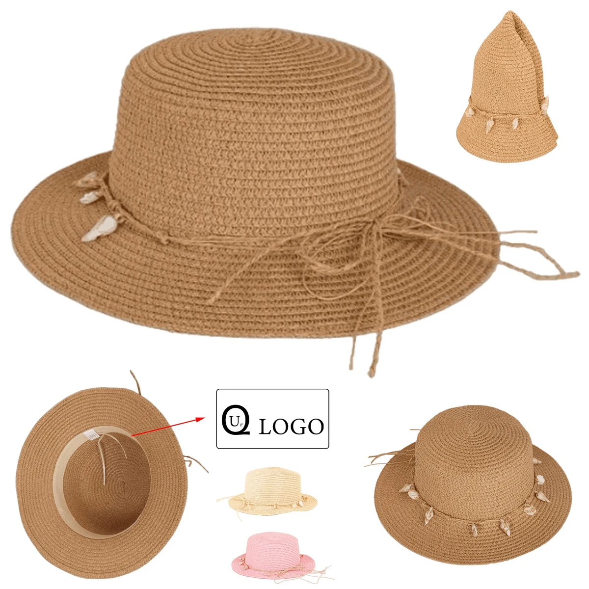 Kids' Shells Sun Protective Straw Hat 1