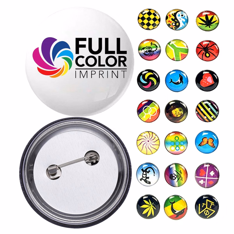 2.3" Full Color Customizable Tinplate Badge Pin Button MOQ1