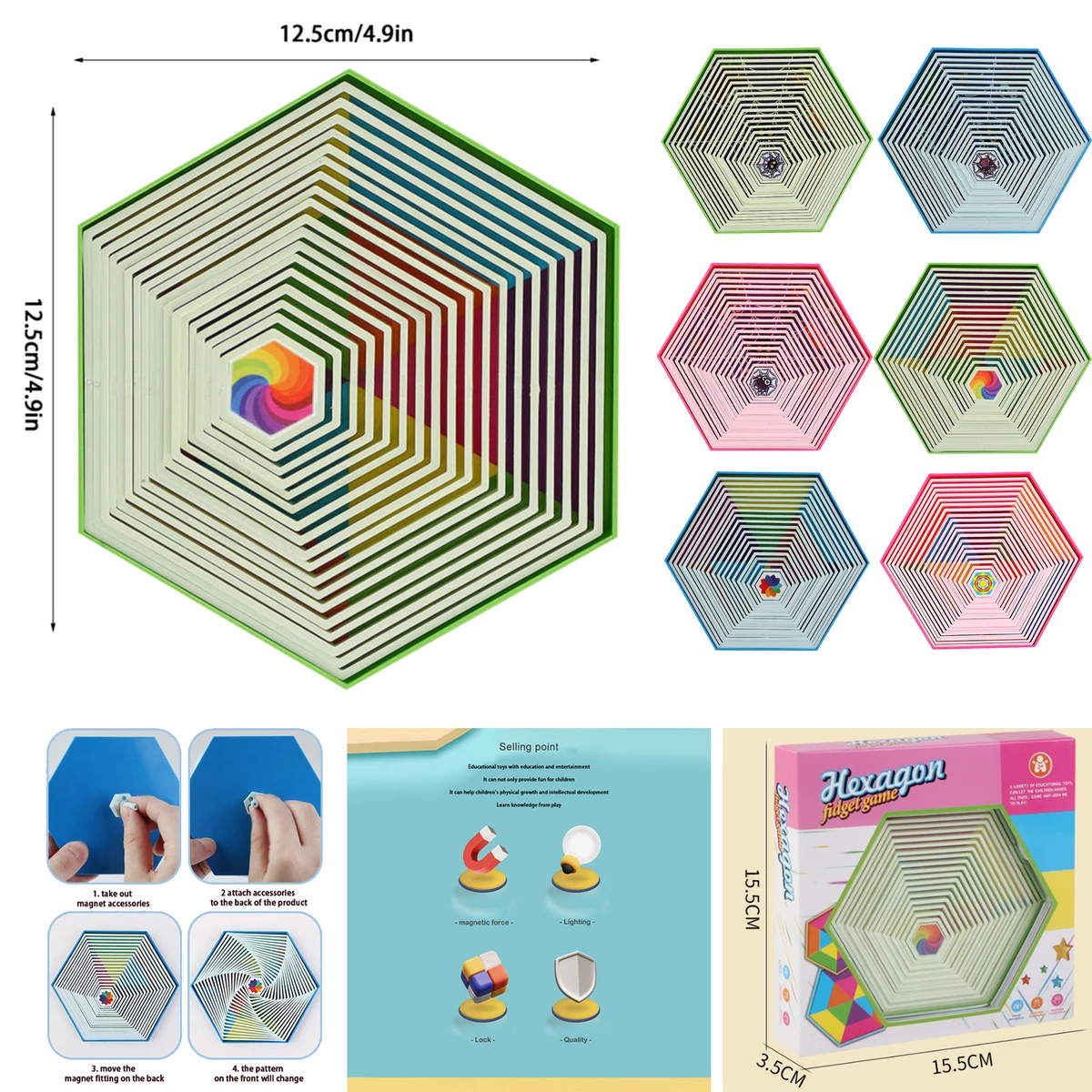 3D Print Hexagons Fidget Toy 1