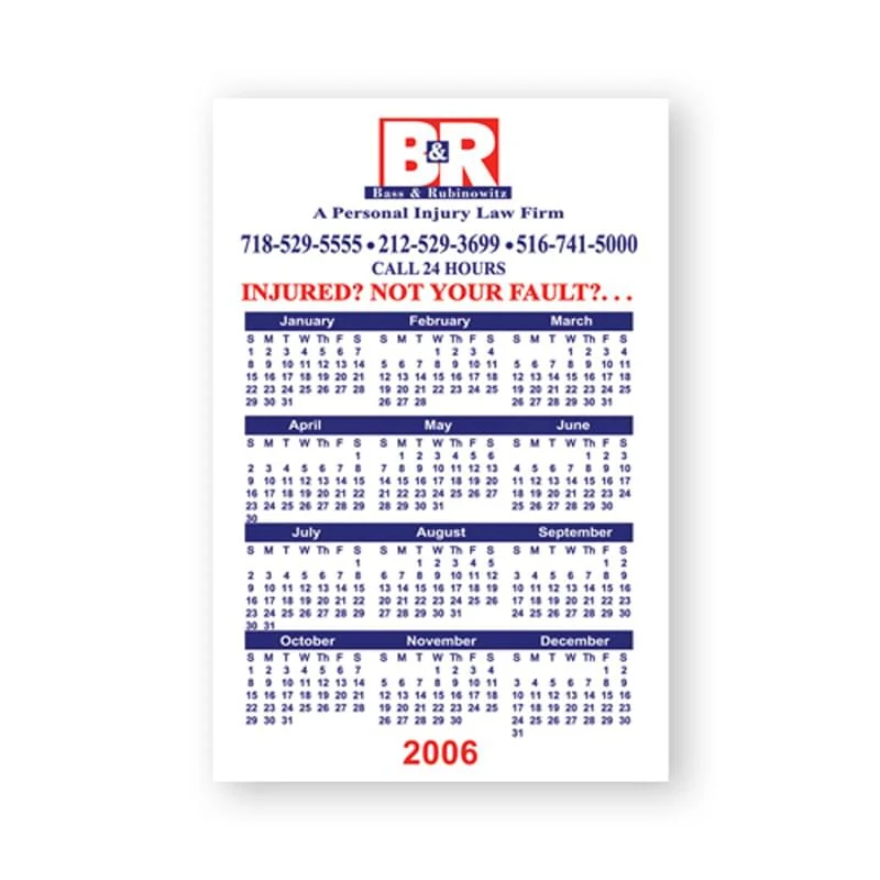 4" x 6" Calendar Magnet - 20mil 1