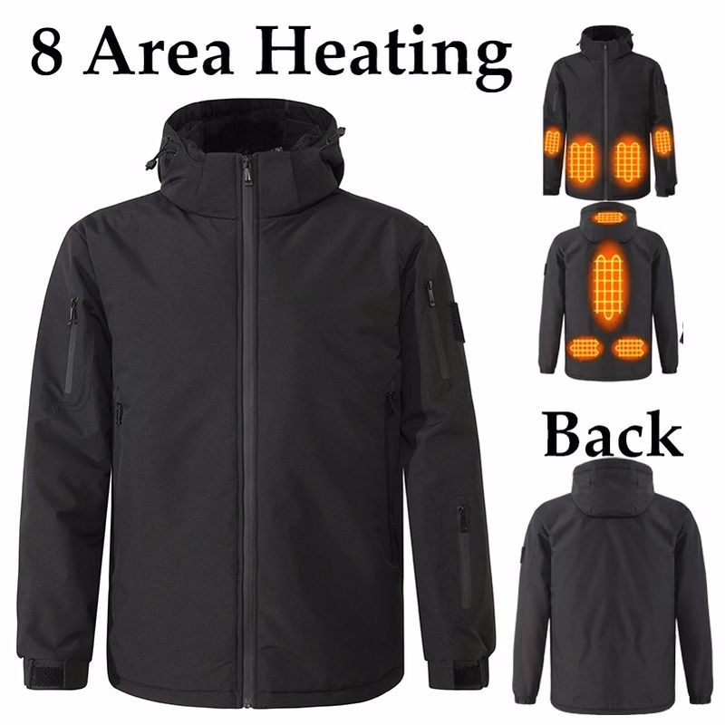 Heated Vest With Hood 8 Heat Zones