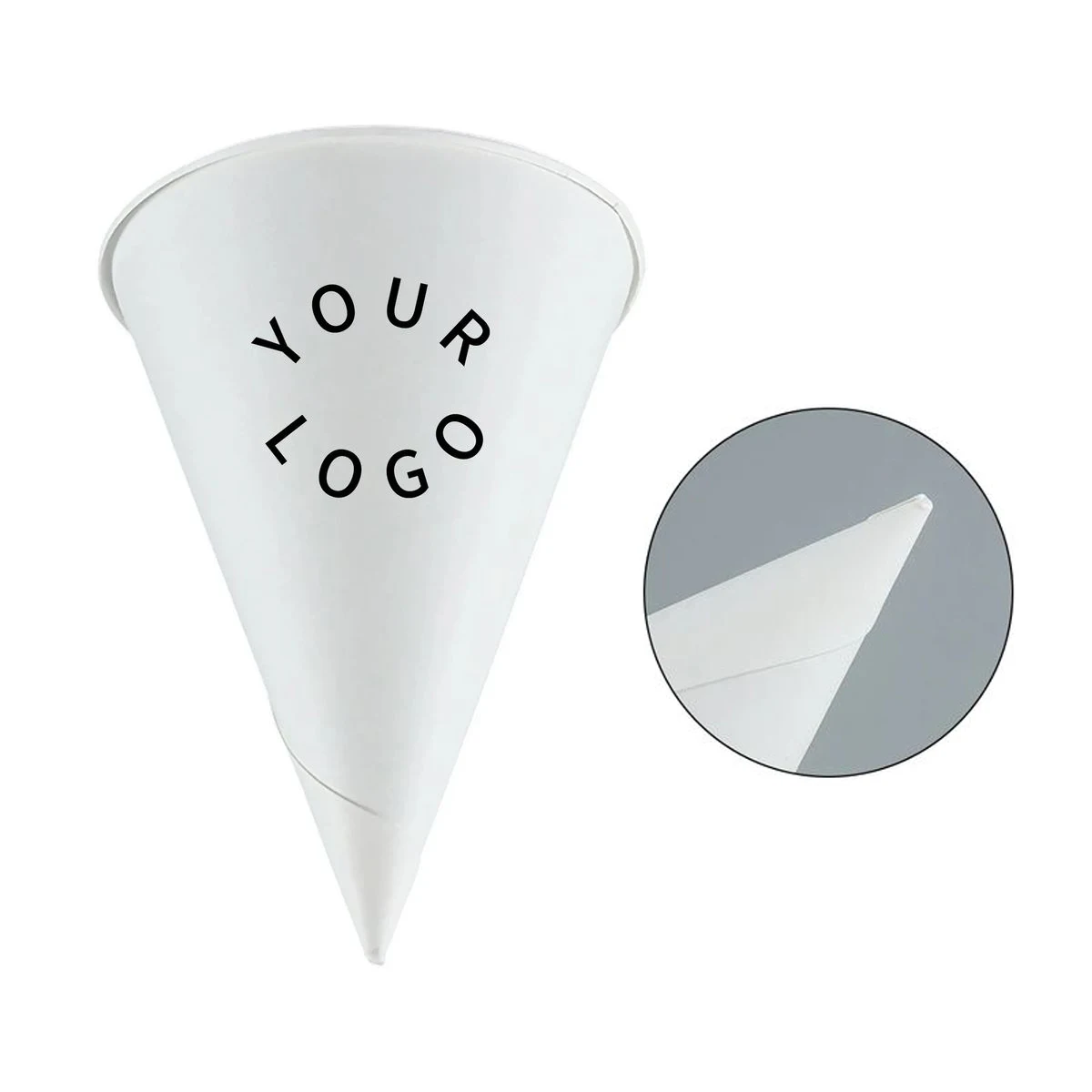 Colorful Paper Cone Cups for Shaved Ice 6oz 1