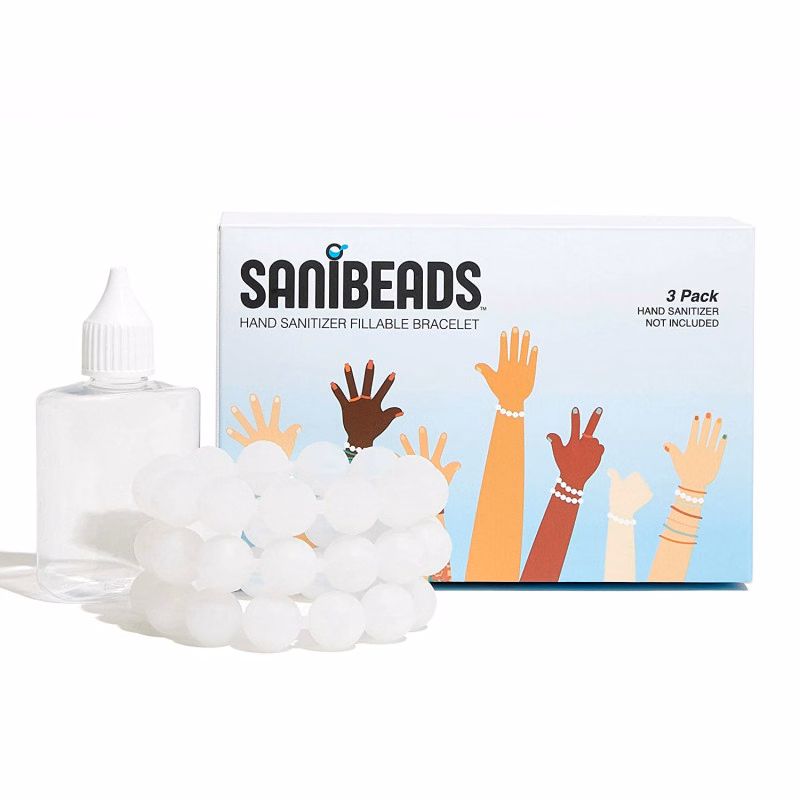 SANIBEADS HAND SANITIZER FILLABLE BRACELET 3-PACK (sanitizer not included)