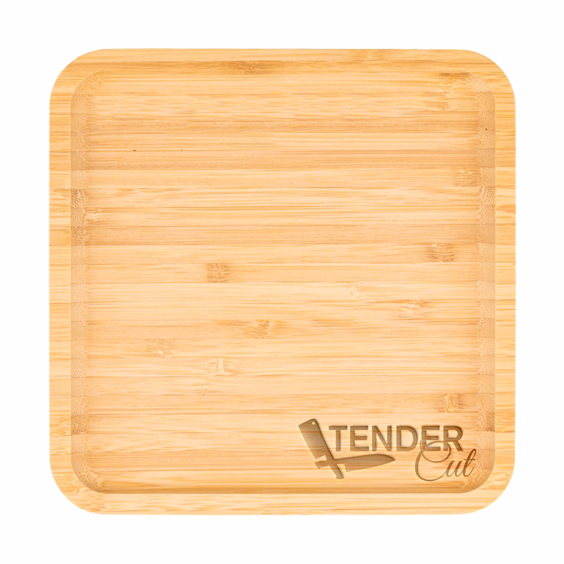 Square Bamboo Serving Tray (Engraved Imprint)