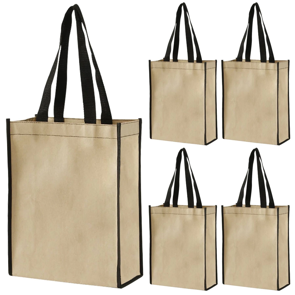 Natural Kraft Paper Sack Tote with Non-Woven Liner 1