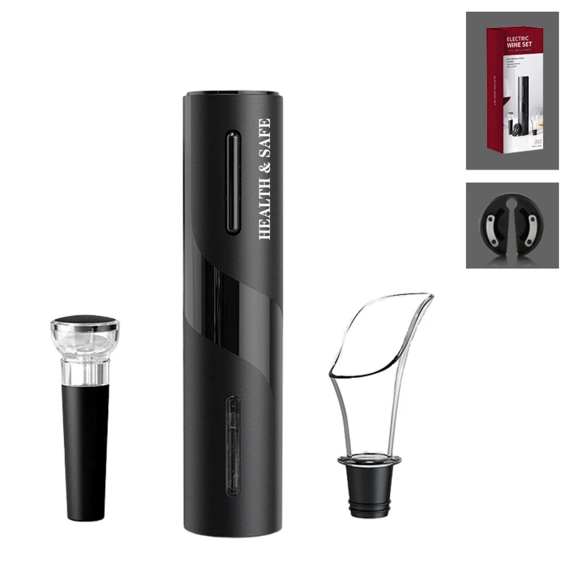 Stainless Steel Automatic Electric Wine Opener Set 1