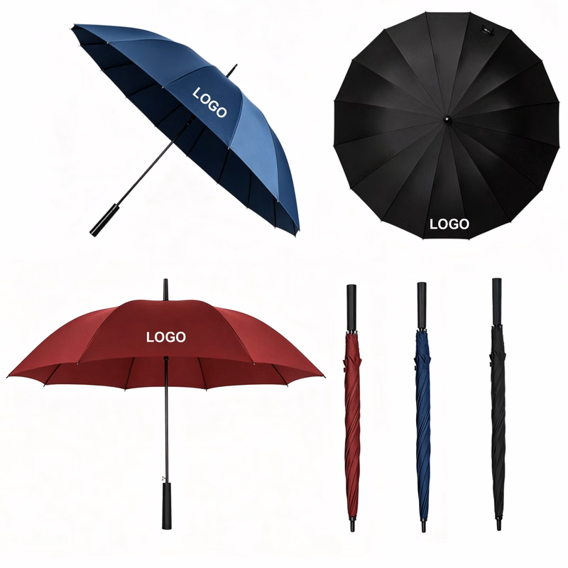 Golf Auto Open Windproof Rainproof Straight Umbrella