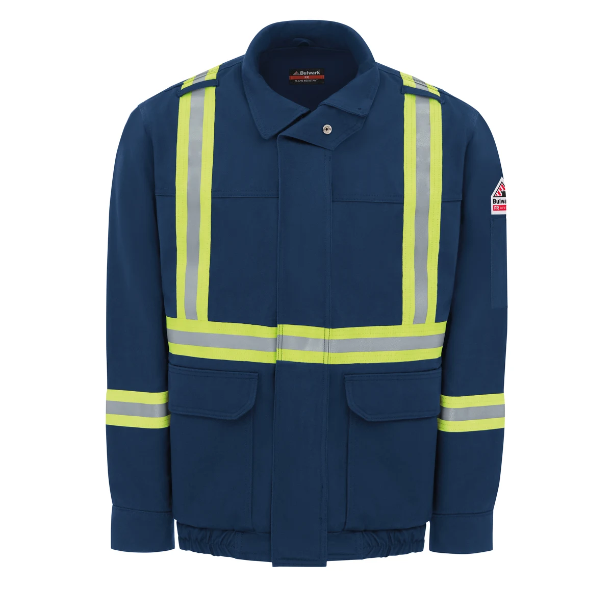 Bulwark® Men's Lined Bomber Jacket with Reflective Trim 1