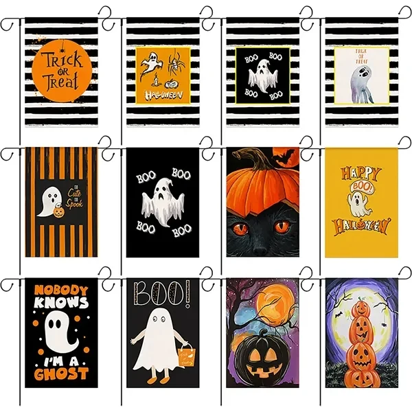 Double Sided Halloween Garden Flag 1