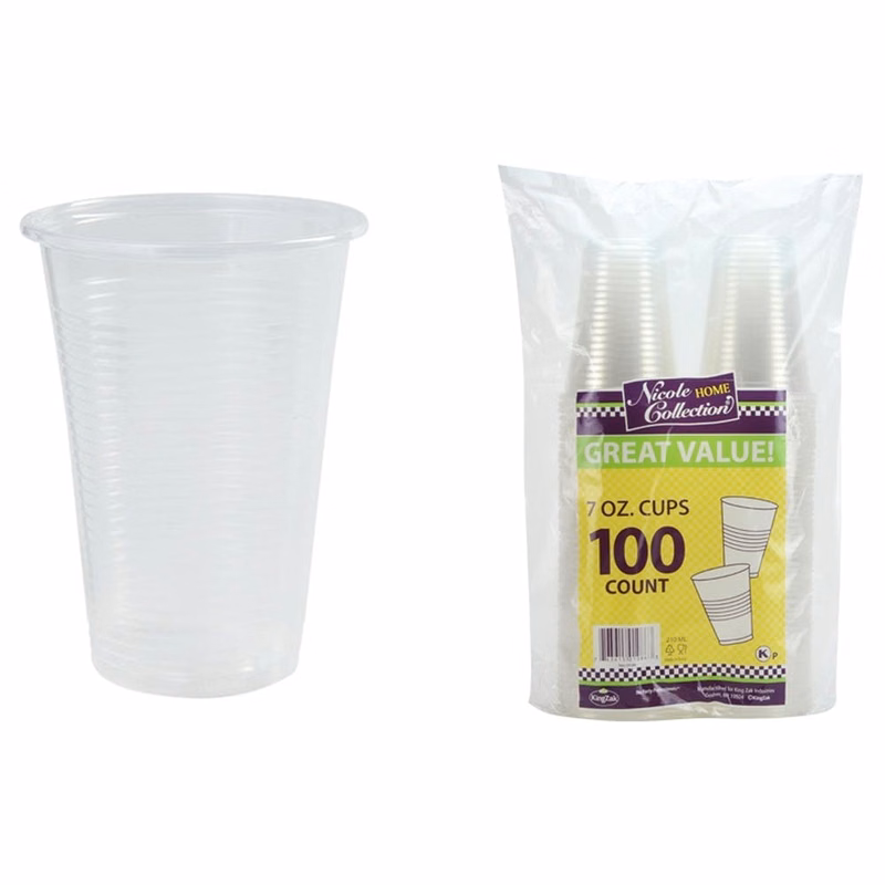 Plastic Soft Cups - Clear 7 oz 100 Pack