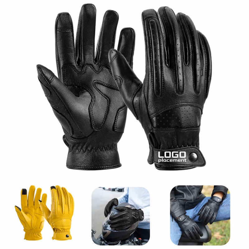 Riding Touchscreen Motorcycle Sheepskin Gloves