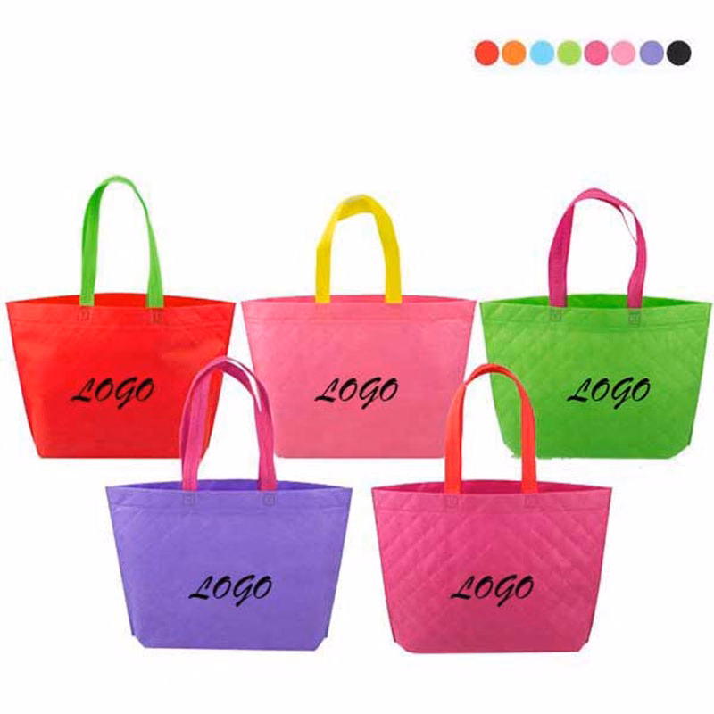 Non-woven Plaid Tote Bag