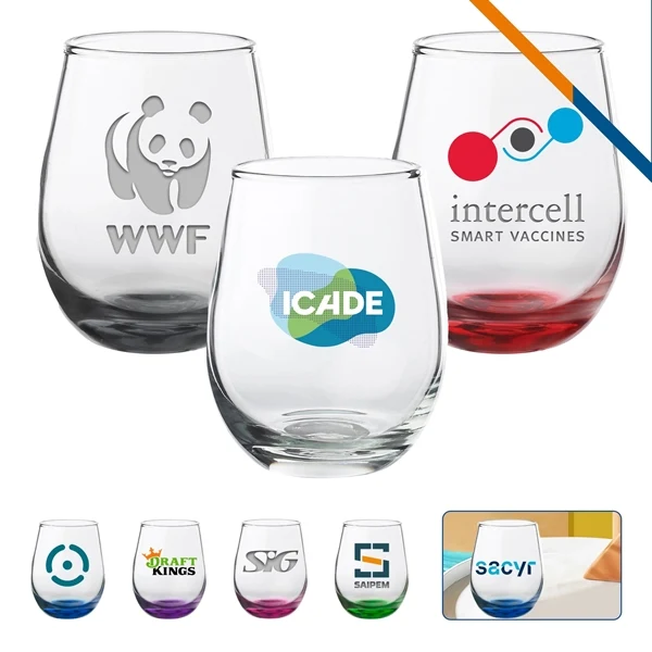 Custom 11.5 oz Stemless Wineglass Tapered Design — Wine Bar Hospitality Promo 1