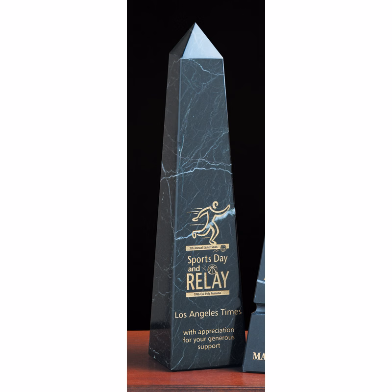 10" Black Marble Obelisk Award