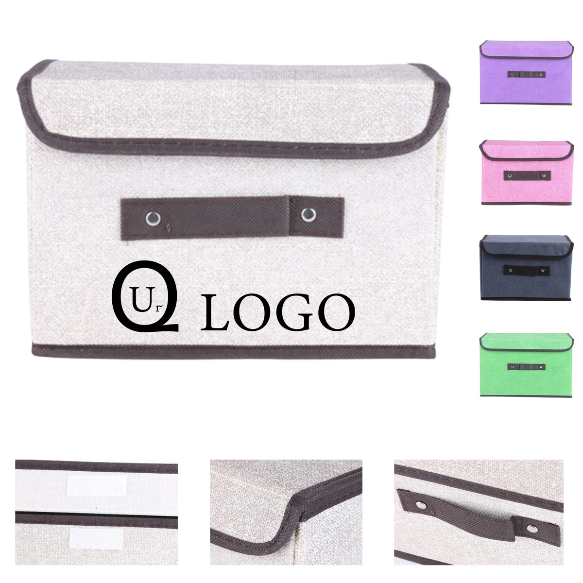 9.8 X 7.4 X 6.3 Inch Foldable Flip-Top Storage Organizers 1