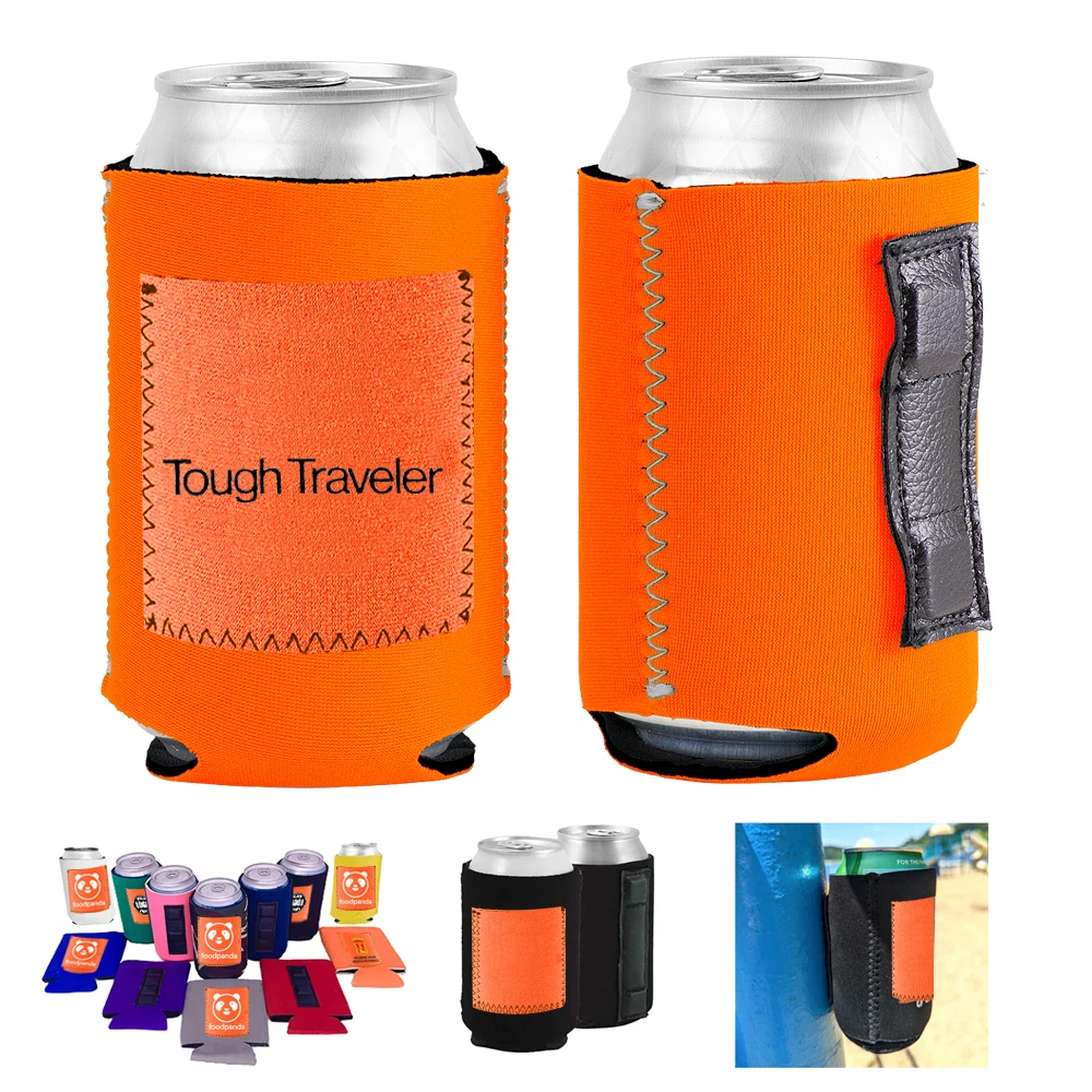 PatchPocket Slim Neoprene Can Cooler, custom koozie with logo imprint 1