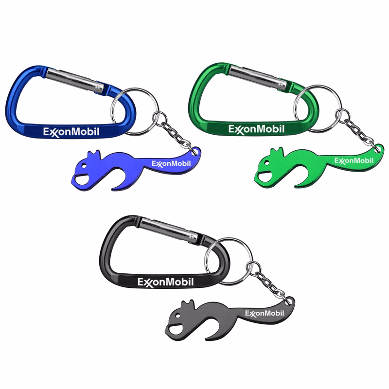 Squirrel Shape Bottle Opener with Carabiner