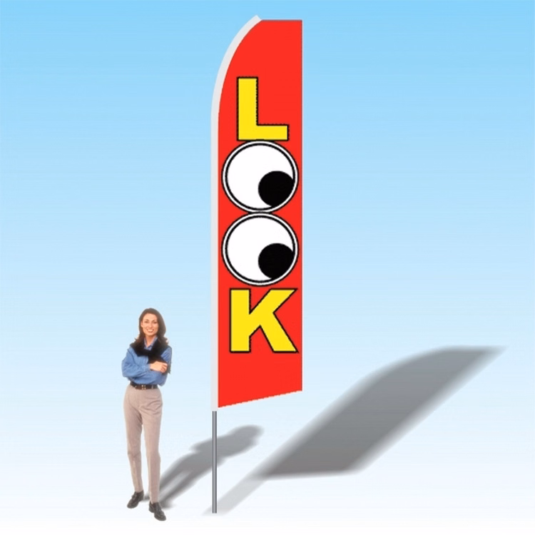 15FT Look Red Advertising Banner Flag