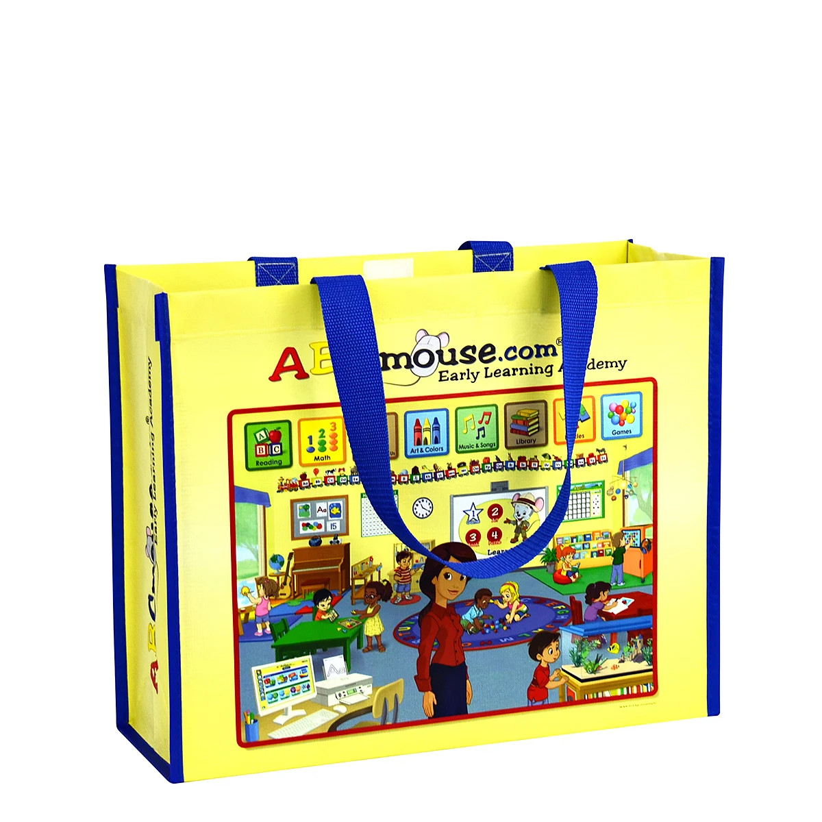 Custom Full-Color 145g Laminated RPET (recycled from plastic bottles) Tote Bag 16"x13"x6" 1